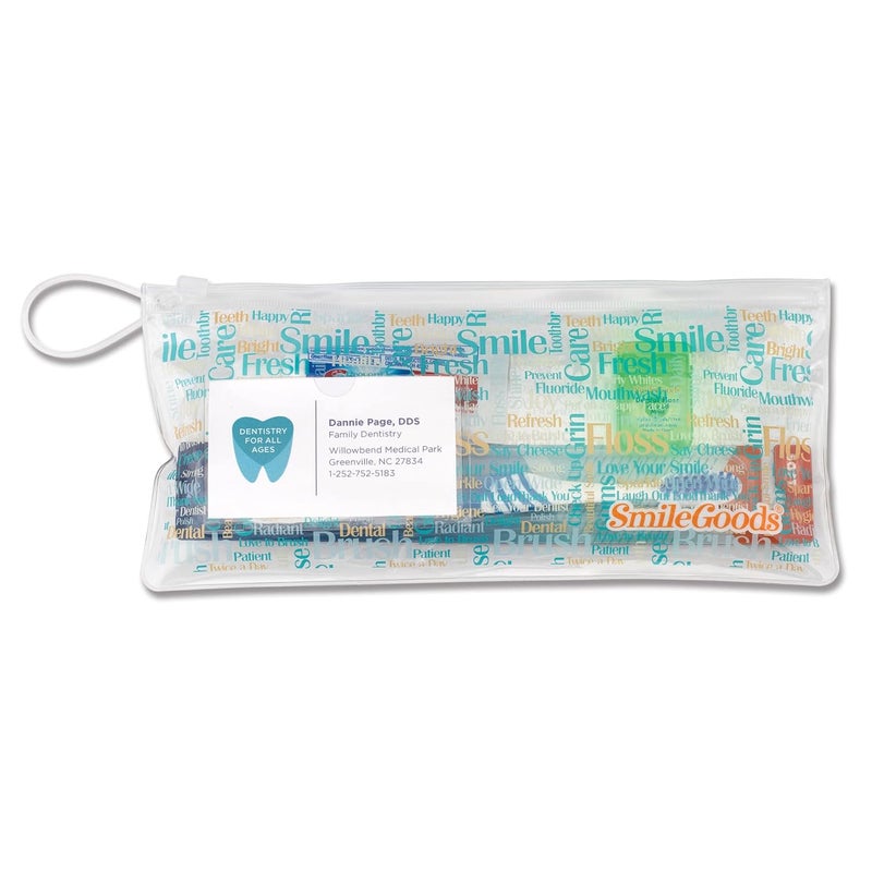 Practicon SmileGoods Zipper Pouch, 4.5" x 10", Tooth Talk, Pack of 72 - Image 5